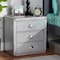Baxton Studio Armel Silver Metal 3-Drawer Nightstand 160-10243 - alternate 7